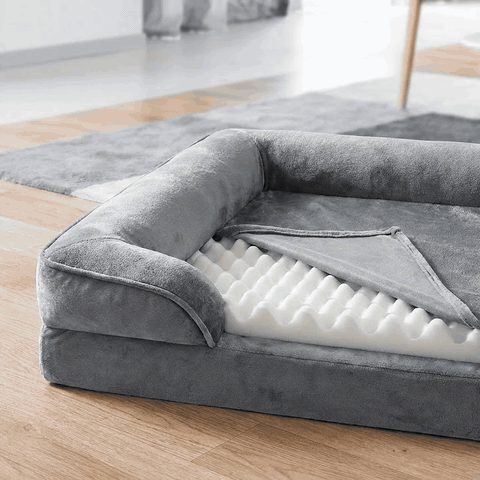 Pat Ortopedic Tip Canapea pentru Caini, Ultra Confortabile pentru Caini de Talie Foarte Mare, Pat Respirab — detaliu vizual 1