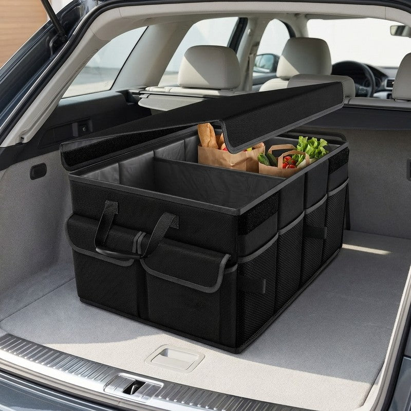 Organizator portbagaj auto NextWave®, pliabil, capacitate 45 L, 2 compartimente spatioase, material Oxford — detaliu vizual 1