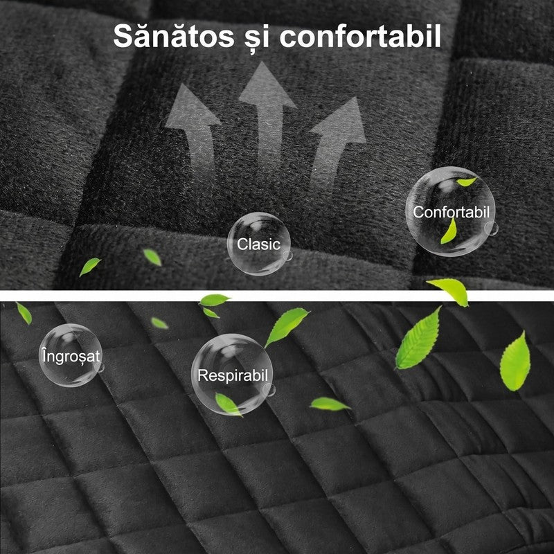 Husa scaun auto universala NextWave®️, ofera protectie pentru sezut scaun fata, design elegant cu buzunar — detaliu vizual 1