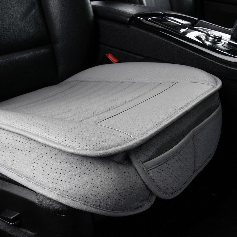 Husa scaun auto NextWave®️, universala, 53 x 53 cm, protectie pentru sezut scaun fata, piele PU, design el — detaliu vizual 2