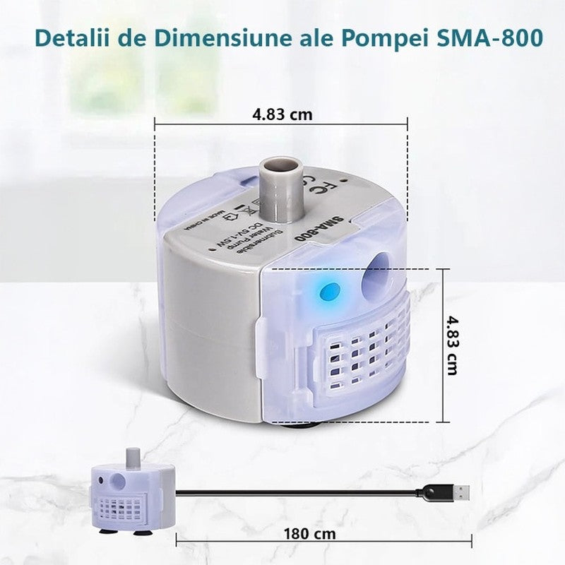Pompa de apa pentru dispenser apa automat NextWave®, tip fantana pentru caini si pisici, compatibila cu fa — detaliu vizual 2