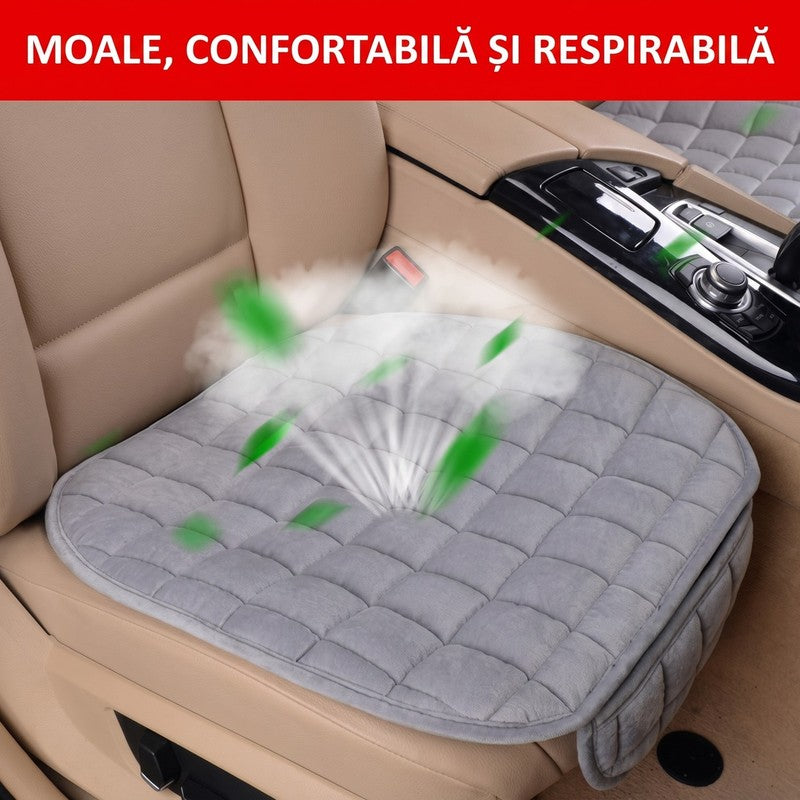 Husa scaun auto universala NextWave®️, ofera protectie pentru sezut scaun fata, design elegant cu buzunar — detaliu vizual 2