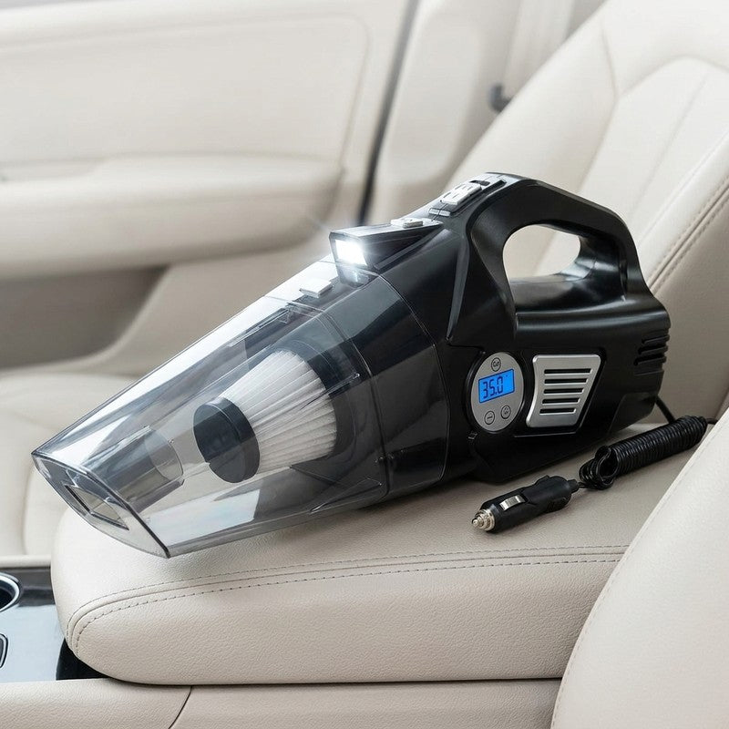 Aspirator Auto Multifunctional NextWave si Compresor Portabil cu Fir, Aspirare Rapida, Umflare Anvelope cu — detaliu vizual 2