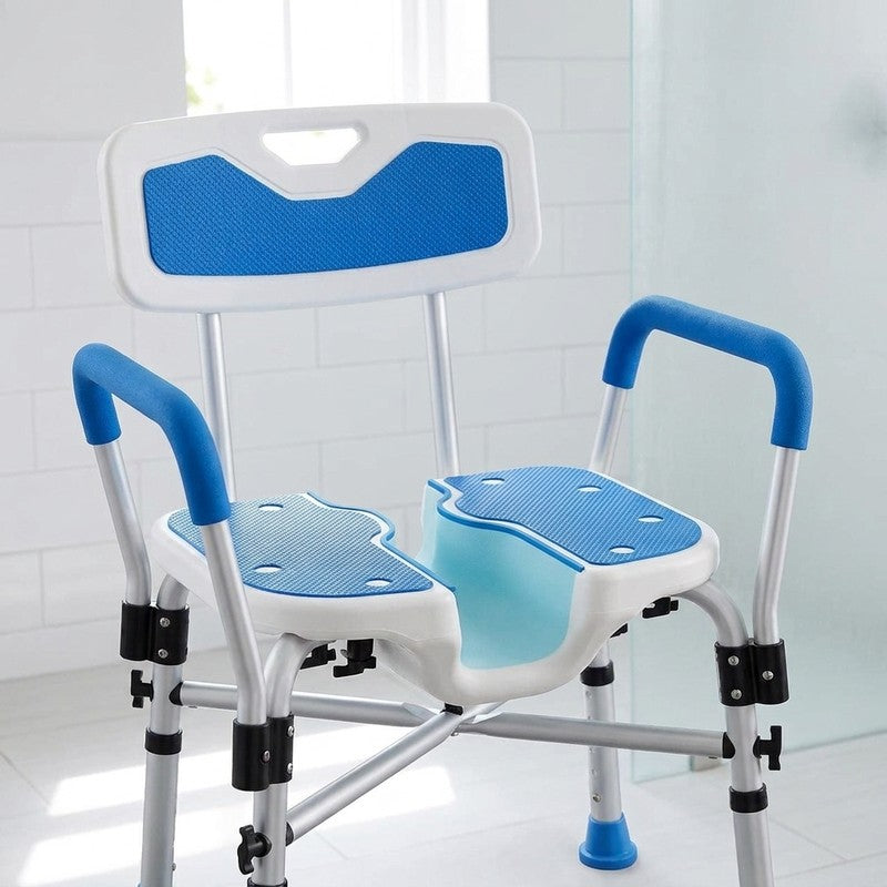 Scaun de dus NextWave®, reglabil pe inaltime, cu spatar, cotiere si sezut moale captusit cu EVA, scaun de — detaliu vizual 2