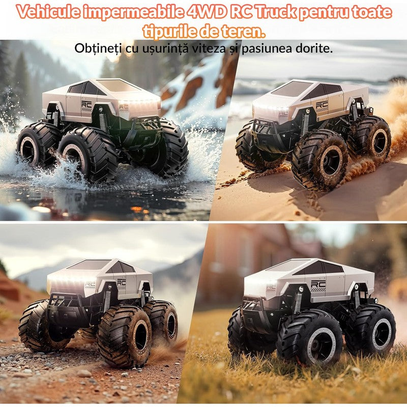 Masina cu telecomanda RC Cybertruck BeGenius®, 4WD Off-Road 1:16, Pentru Toate Tipurile de Teren, 360° Dri — detaliu vizual 2