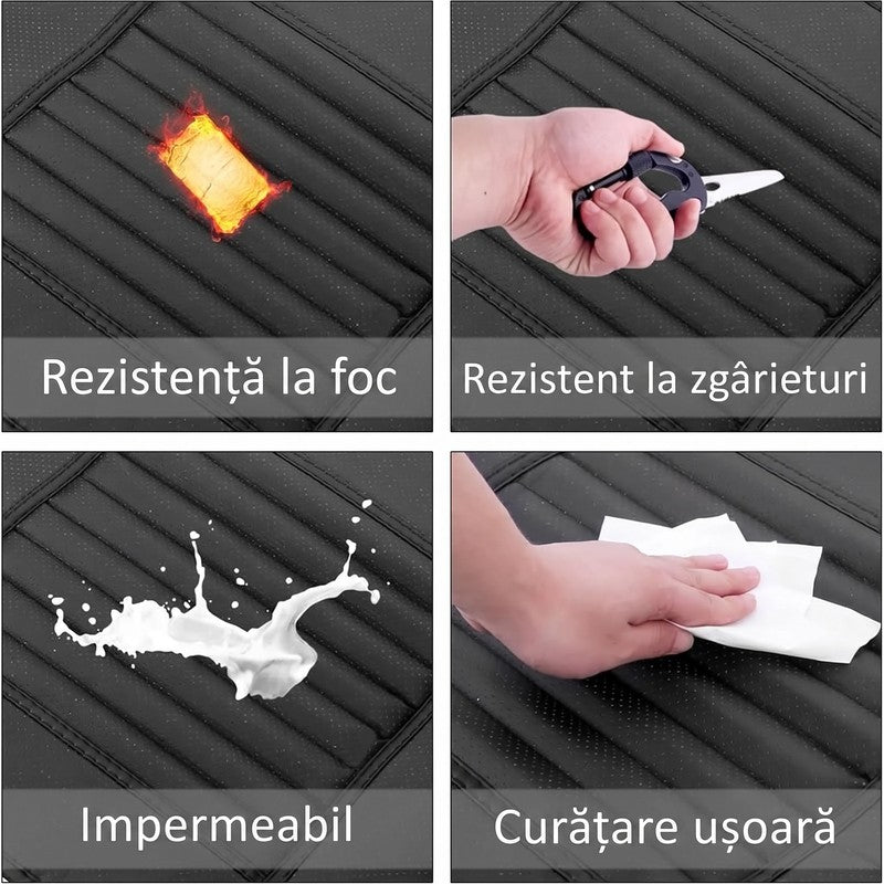 Set 2 Huse scaun auto fata universala si 1 husa bancheta NextWave®️, ofera protectie pentru sezut scaune f — detaliu vizual 2