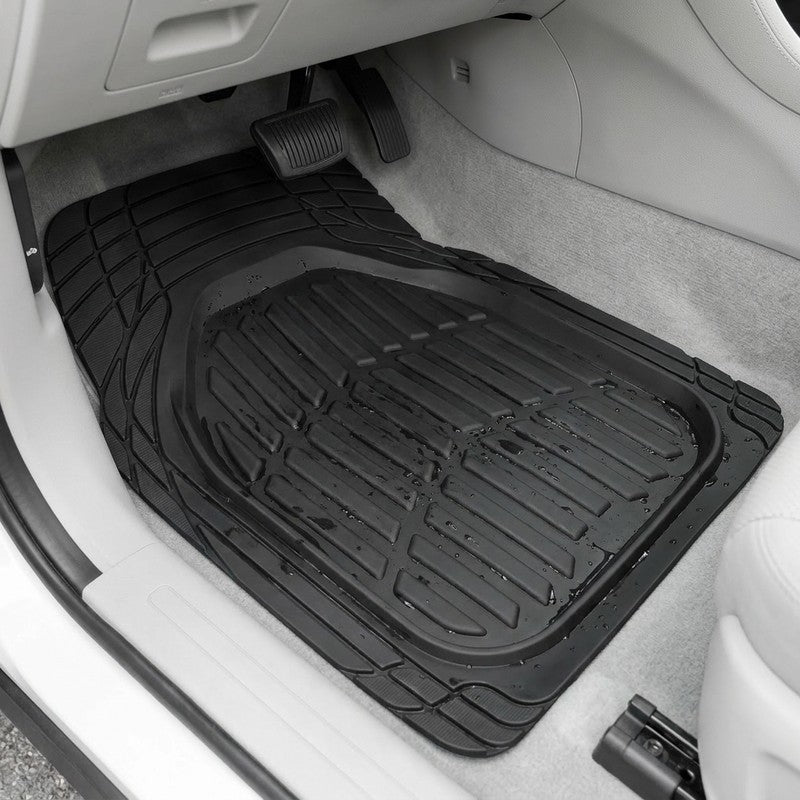 Set covorase auto NextWave®, din cauciuc flexibil impermeabil, margini inalte pentru retinerea apei, noroi — detaliu vizual 2