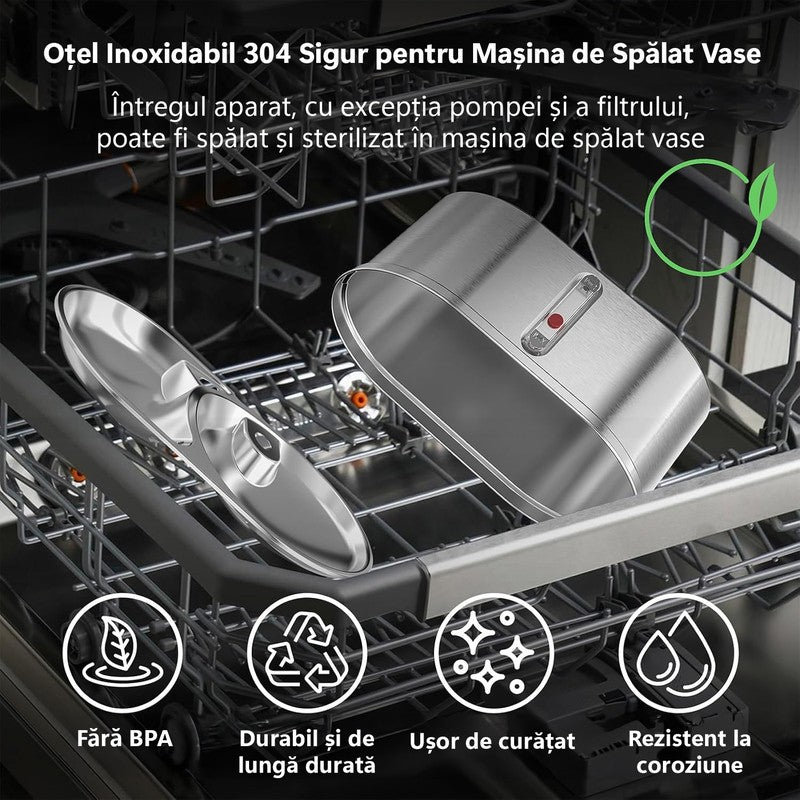 Dispenser apa automat cu Bol pentru mancare NextWave®, 2-1 tip fantana pentru pisici si caini, cu purifica — detaliu vizual 3