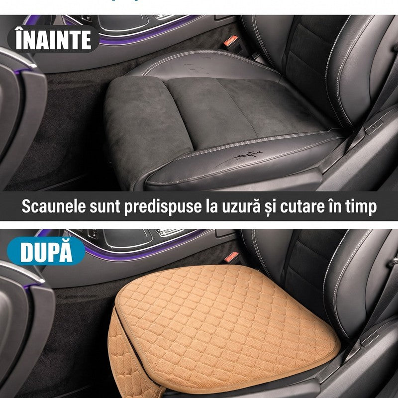 Husa scaun auto universala NextWave®️, ofera protectie pentru sezut scaun fata, design elegant cu buzunar — detaliu vizual 3