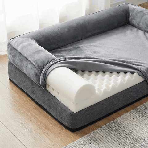 Pat Ortopedic Tip Canapea pentru Caini, Ultra Confortabile pentru Caini de Talie Foarte Mare, Pat Respirab — detaliu vizual 3