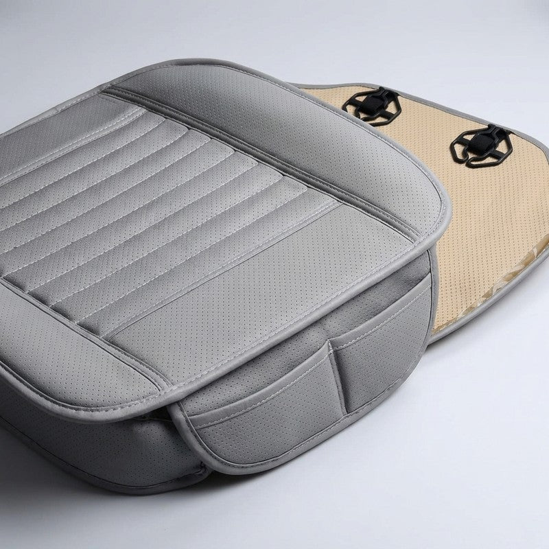 Husa scaun auto NextWave®️, universala, 53 x 53 cm, protectie pentru sezut scaun fata, piele PU, design el — detaliu vizual 3