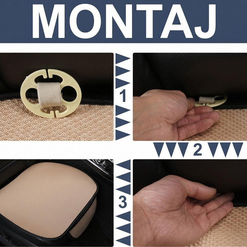 Set huse pentru scaune auto NextWave®️, set 3 piese (2 față și 1 spate), protecție împotriva uzurii și pet — detaliu vizual 3