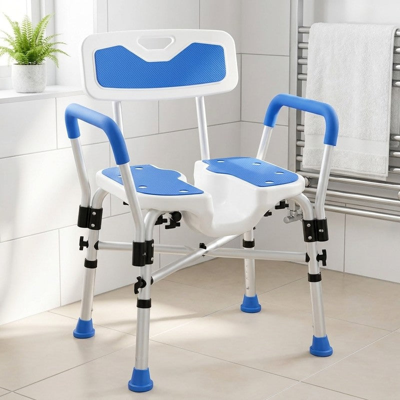 Scaun de dus NextWave®, reglabil pe inaltime, cu spatar, cotiere si sezut moale captusit cu EVA, scaun de — detaliu vizual 3