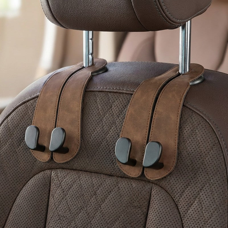 Set 2 carlige auto duble pentru tetiera NextWave®, pentru genti, sacose, haine si accesorii, aliaj de alum — detaliu vizual 3