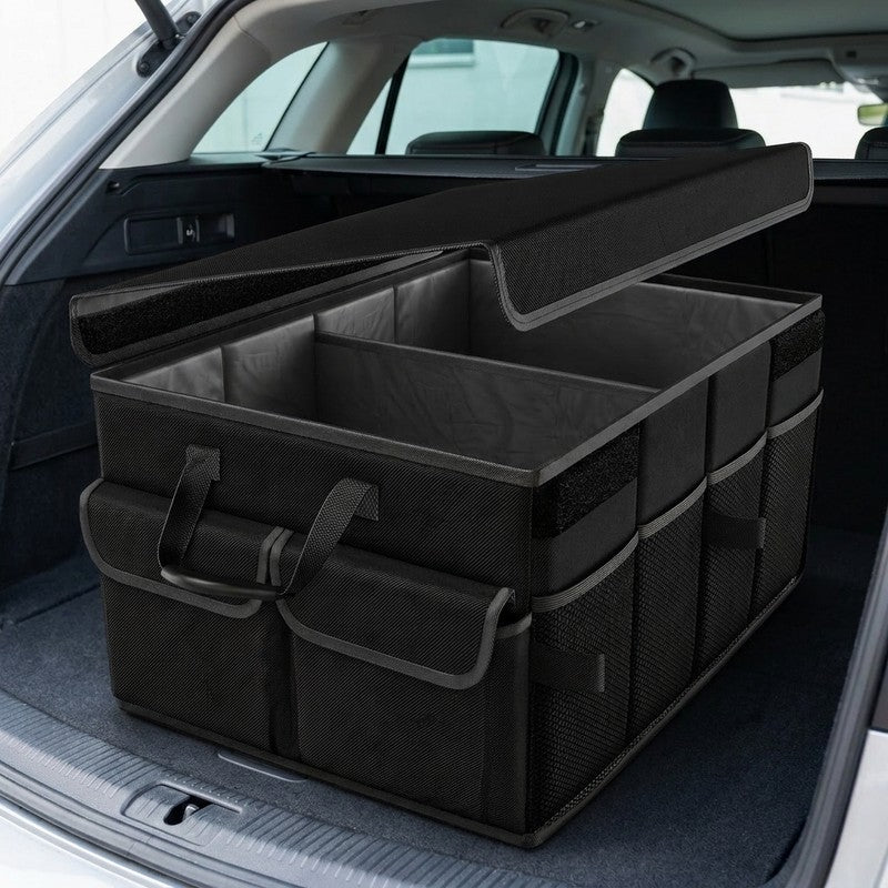 Organizator portbagaj auto NextWave®, pliabil, capacitate 45 L, 2 compartimente spatioase, material Oxford — detaliu vizual 3