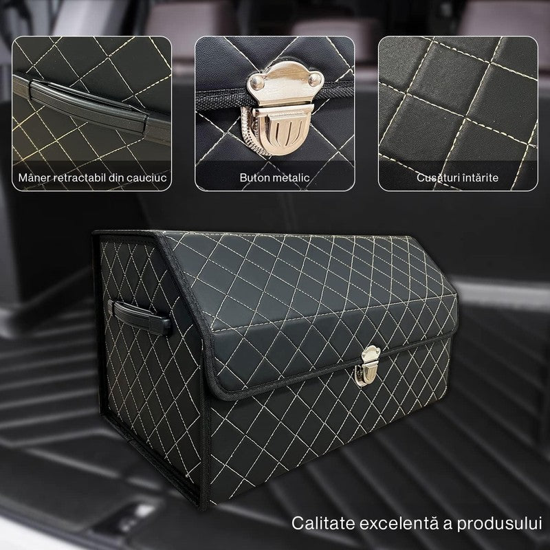 Organizator portbagaj auto Premium NextWave®️, Multifunctional, Pliabil, Rezistent, Manere Laterale, Prind — detaliu vizual 3