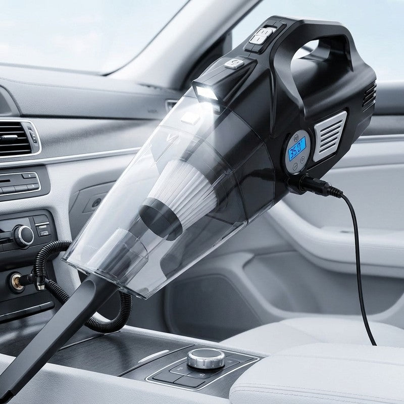 Aspirator Auto Multifunctional NextWave si Compresor Portabil cu Fir, Aspirare Rapida, Umflare Anvelope cu — detaliu vizual 3