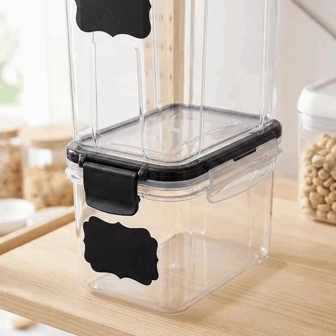 Set 24 cutii depozitare alimente NextWave® – plastic alimentar transparent fara BPA, capace etanse cu garnitura, 4 dimensiuni