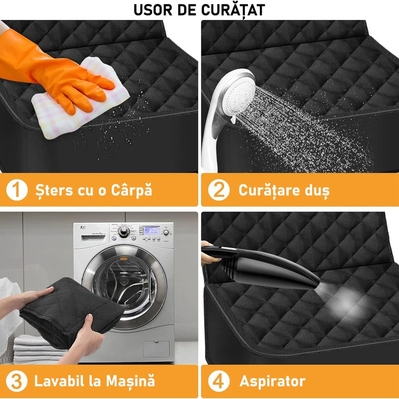 Husa scaun auto protectie si transport animale NextWave®️, caini si pisici ofera protectie scaun fata, uni — detaliu vizual 3