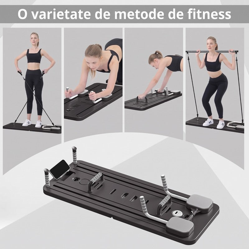 Placă Pilates Reformer 5 în 1 NextWave®️, aparat pliabil pentru antrenament complet și tonifierea corpului — detaliu vizual 3