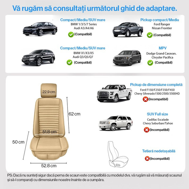 Husa scaun auto universala NextWave® pentru scaun fata, protectie scaun masina, taxi si ride sharing, anti — detaliu vizual 4