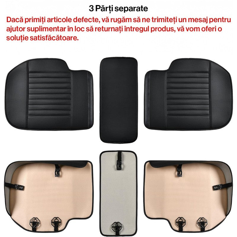 Husa scaun auto ajustabila spate NextWave®️, universala, 127-140 cm, ofera protectie pentru sezut bancheta — detaliu vizual 4