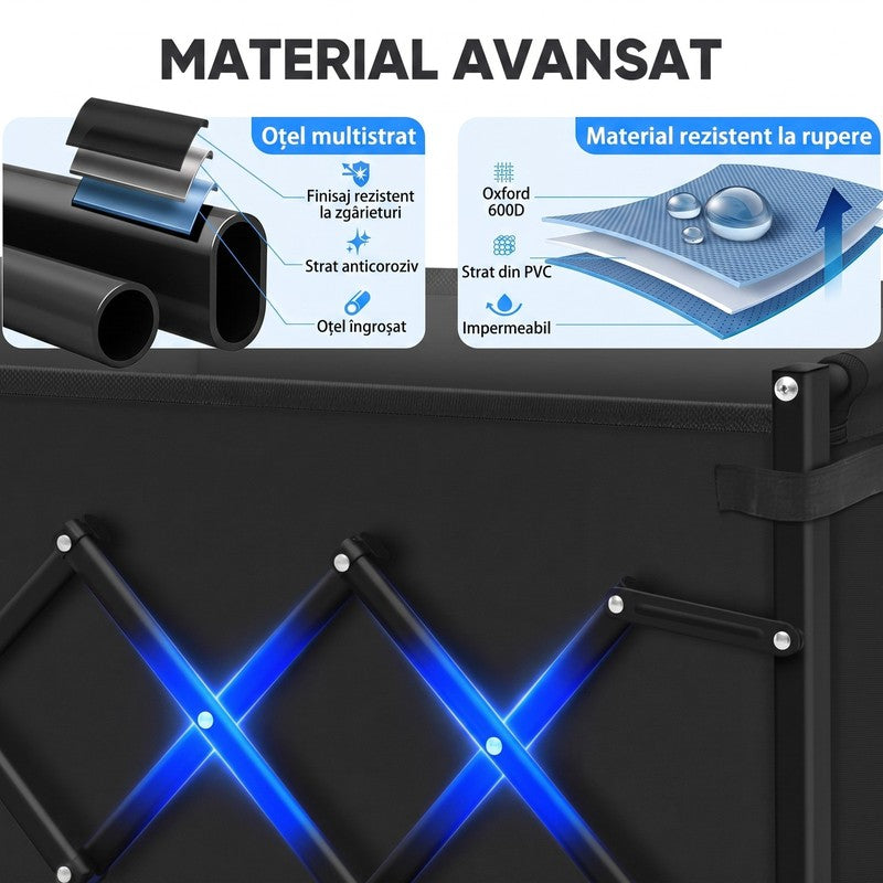 Cărucior turistic pliabil NextWave®️, pliere rapidă și compactă, capacitate 99,8 kg, mâner ergonomic regla — detaliu vizual 4