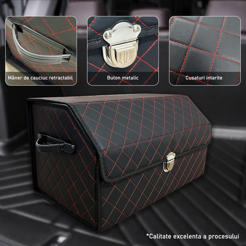 Organizator portbagaj auto Premium NextWave®️, Multifunctional, Pliabil, Rezistent, Manere Laterale, Prind — detaliu vizual 4