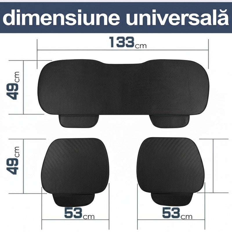 Set huse pentru scaune auto NextWave®️, set 3 piese (2 față și 1 spate), protecție împotriva uzurii și pet — detaliu vizual 4