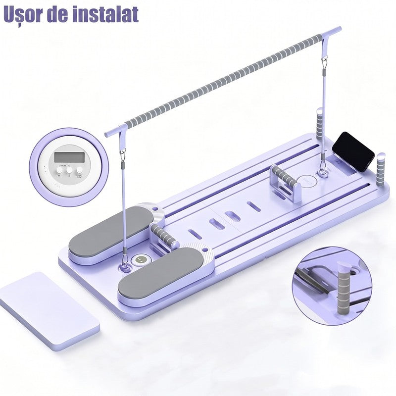 Placă de Pilates multifuncțională NextWave®️, reformer pliabilă pentru antrenamentul complet al corpului a — detaliu vizual 4