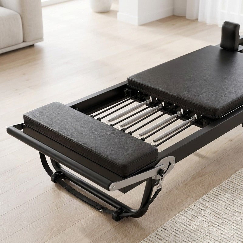 Aparat Pilates Reformer pliabil NextWave®️, pentru antrenamentul complet al corpului si recuperare, rezist — detaliu vizual 4