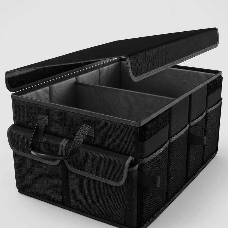 Organizator portbagaj auto NextWave®, pliabil, capacitate 45 L, 2 compartimente spatioase, material Oxford — detaliu vizual 4