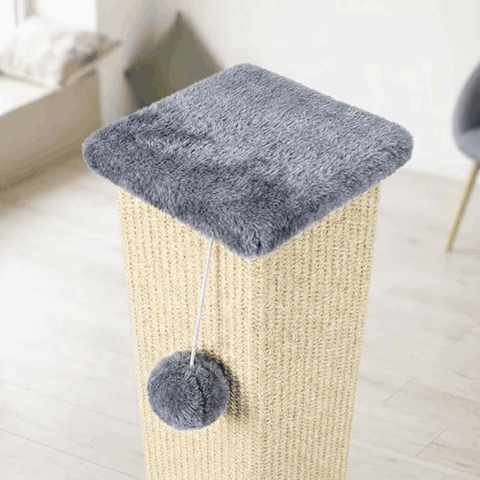 Ansamblu de joaca pentru pisici NextWave®, stalp pentru ascutit ghearelor, bila suspendata, confectionat din sisan natural, r