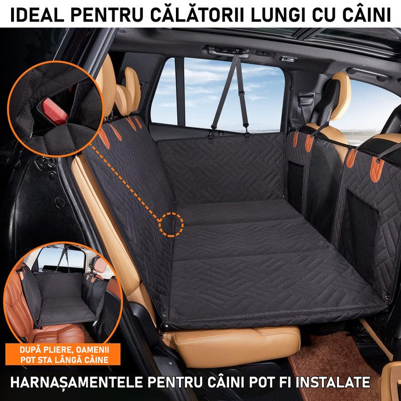 Husa scaune auto protectie si transport animale extinsa NextWave®️, insertie 3 placi pentru caini, pisici — detaliu vizual 4