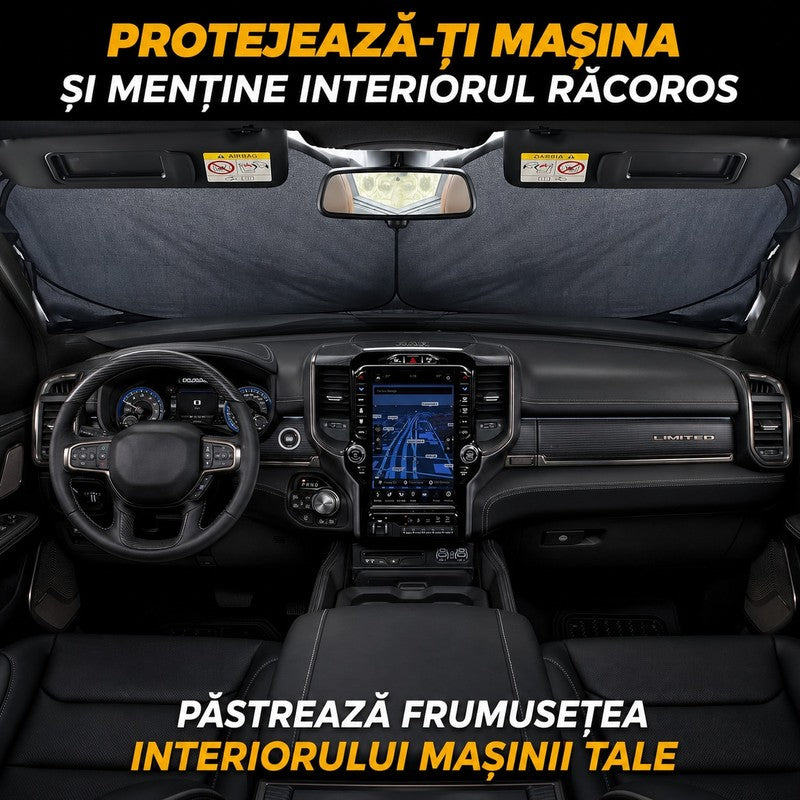 Parasolar auto NextWave® pentru parbriz, material reflectorizant 280T, protectie UV pana la 99%, design pl — detaliu vizual 4