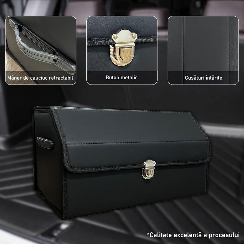 Organizator portbagaj auto Premium NextWave®️, Multifunctional, Pliabil, Rezistent, Manere Laterale, Prind — detaliu vizual 4