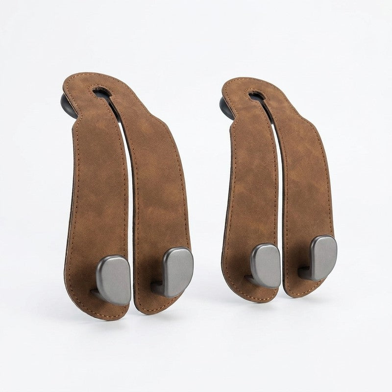 Set 2 carlige auto duble pentru tetiera NextWave®, pentru genti, sacose, haine si accesorii, aliaj de alum — detaliu vizual 4