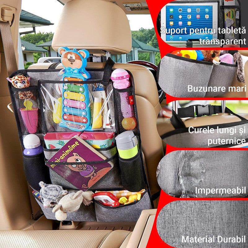 Huse Auto pentru spatarul scaunelor din fata NextWave®, Protectie spatar pentru masina, Organizator auto r — detaliu vizual 4