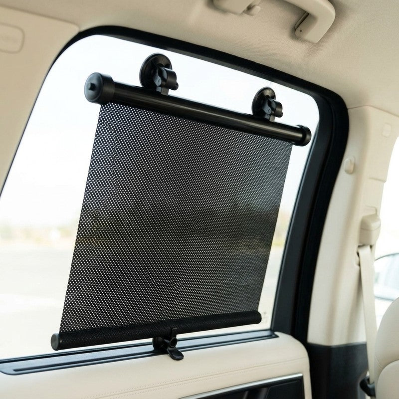 Set 2 parasolare auto retractabile NextWave®, pentru geamuri laterale, blocheaza razele solare, reduc cald — detaliu vizual 4