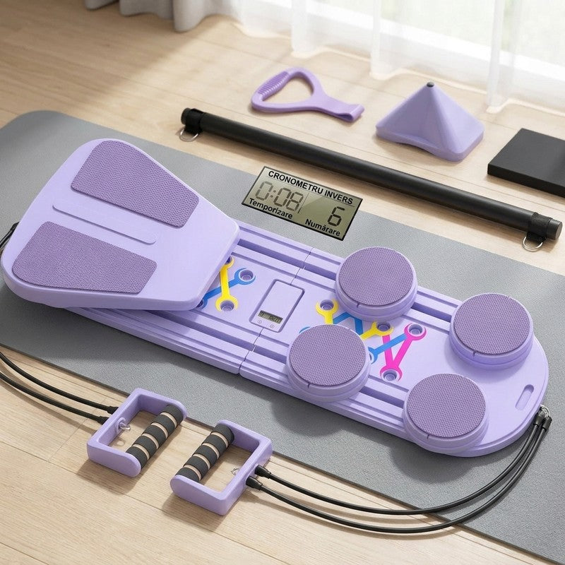 Placa Pilates multifunctionala NextWave®️, set reformer 6 in 1 pliabil pentru abdomen si sculptarea corpul — detaliu vizual 4