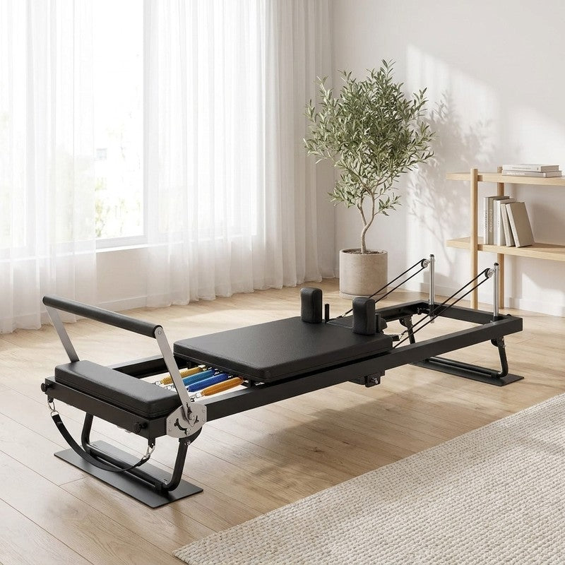 Aparat Pilates Reformer pliabil NextWave®️, pentru antrenamentul complet al corpului si recuperare, reziste — beneficii cheie
