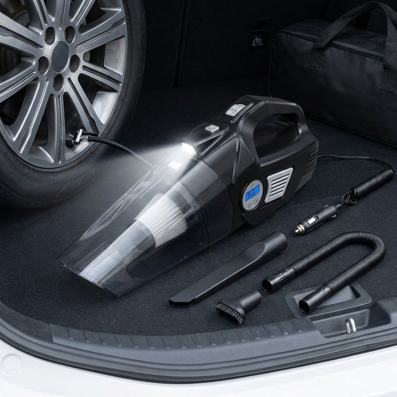 Aspirator Auto Multifunctional NextWave si Compresor Portabil cu Fir, Aspirare Rapida, Umflare Anvelope cu — beneficii cheie