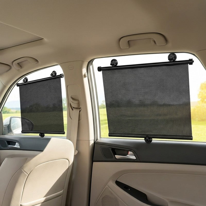 Set 2 parasolare auto retractabile NextWave®, pentru geamuri laterale, protectie impotriva razelor solare, — beneficii cheie