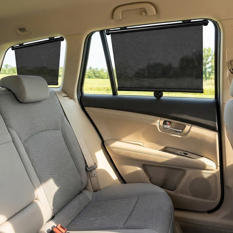 Set 2 parasolare auto retractabile NextWave®, pentru geamuri laterale, protectie impotriva razelor solare, — beneficii cheie