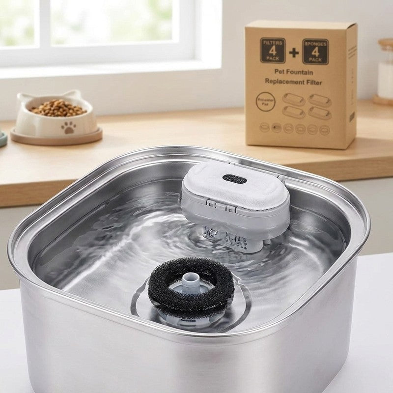 Set 4 filtre de rezerva pentru fantana pentru pisici si caini NextWave®️ dispenser de apa tip adapator, din — beneficii cheie