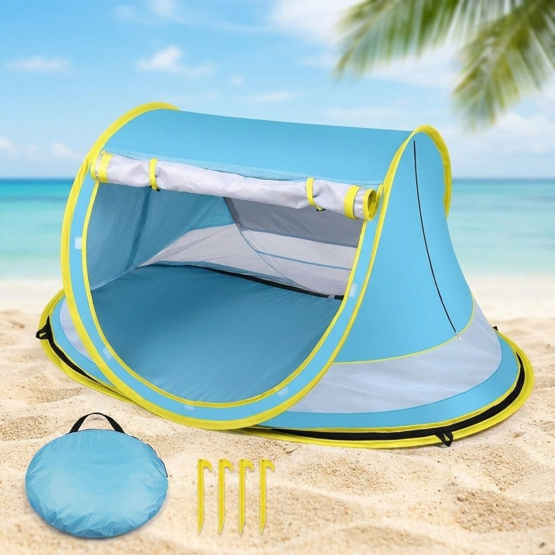 Cort de plaja pentru bebelusi NextWave®️, protectie solara UPF 50+, deschidere rapida pop-up, plasa respira — beneficii cheie