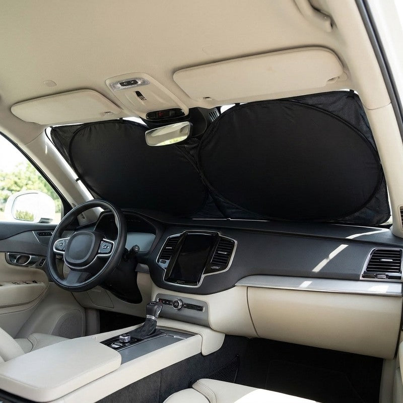 Parasolar auto NextWave® pentru parbriz, material reflectorizant 280T, protectie UV pana la 99%, design pli — beneficii cheie