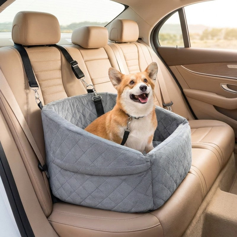 Scaun auto pentru caini NextWave®, detasabil si lavabil, pentru animale de pana la 13, 6 kg, cu centura de — beneficii cheie