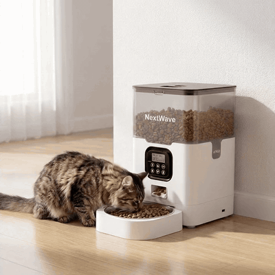Hranitor Automat Digital Pisici si Caini NextWave®, Dispenser 4L, Rezervor Transparent, Mesaj Vocal Per — problemă și soluție