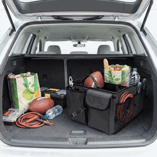 Organizator portbagaj auto NextWave®️ cu chingi de ancorare, Multifunctional, Pliabil, 9 compartimente, — problemă și soluție